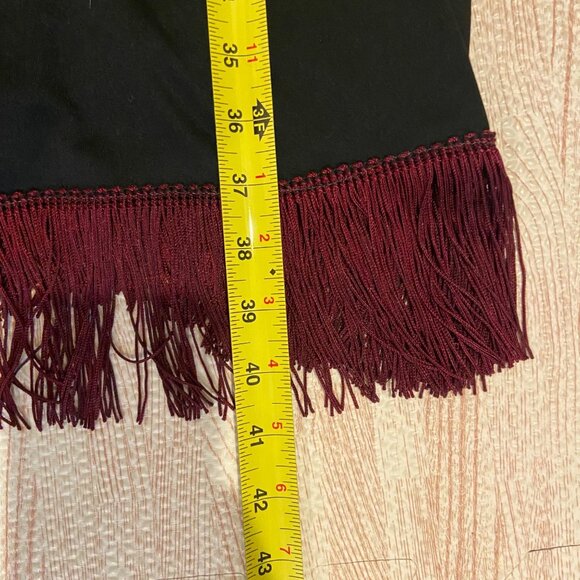 Fred Rothschild Vintage Sheath Dress With Fringe Size 12 - Picture 13 of 13